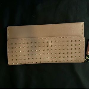 Pleather Rose Gold Accent Wallet